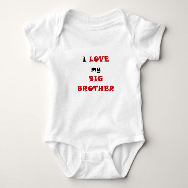 Body Para Bebê Eu amo meu irmão mais velho (Frente)