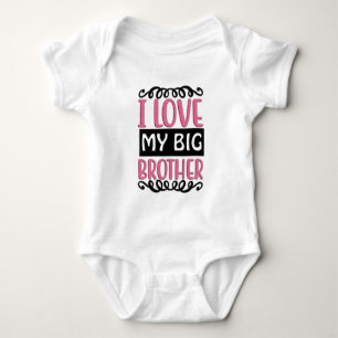Body Para Bebê Eu Amo Meu Irmão Mais Velho