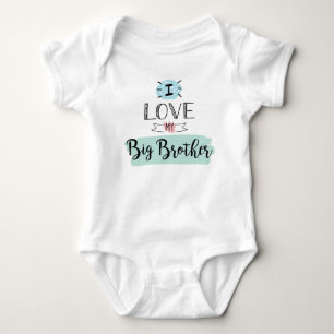 Body Para Bebê Eu Amo Meu Irmão Mais Velho Bonito