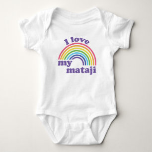 Body Para Bebê Eu Amo Meu Mataji - Cute Rainbow