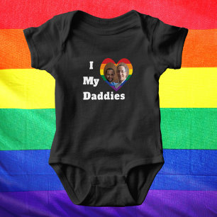 Body Para Bebê Eu Amo Meu Orgulho Gay LGBTQ Foto Personalizada