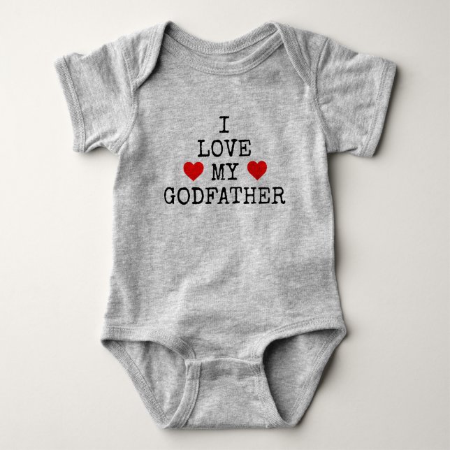 Body Para Bebê eu amo meu padrinho (Frente)