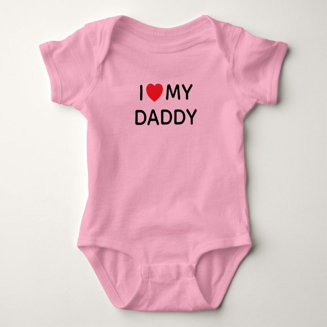 BODY PARA BEBÊ EU AMO MEU PAIPAI ROSA (Frente)