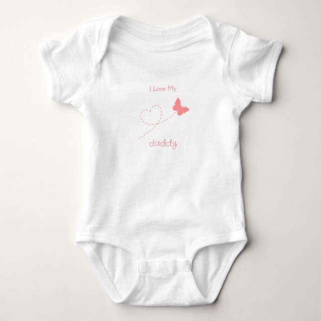 Body Para Bebê Eu Amo Meu Papai Personalizado (Frente)