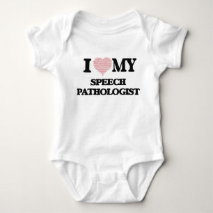 Body Para Bebê Eu amo meu patologista de discurso (coração feit