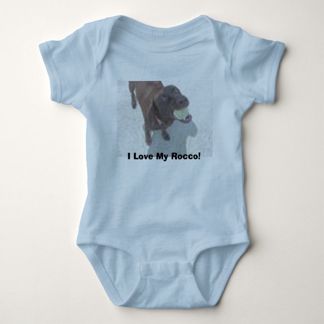 Body Para Bebê Eu amo meu Rocco! (Frente)