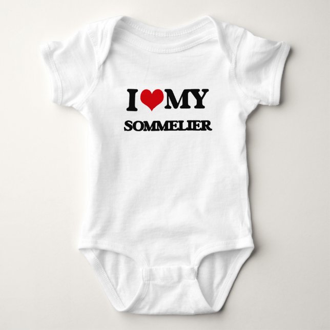 Body Para Bebê Eu amo meu Sommelier (Frente)