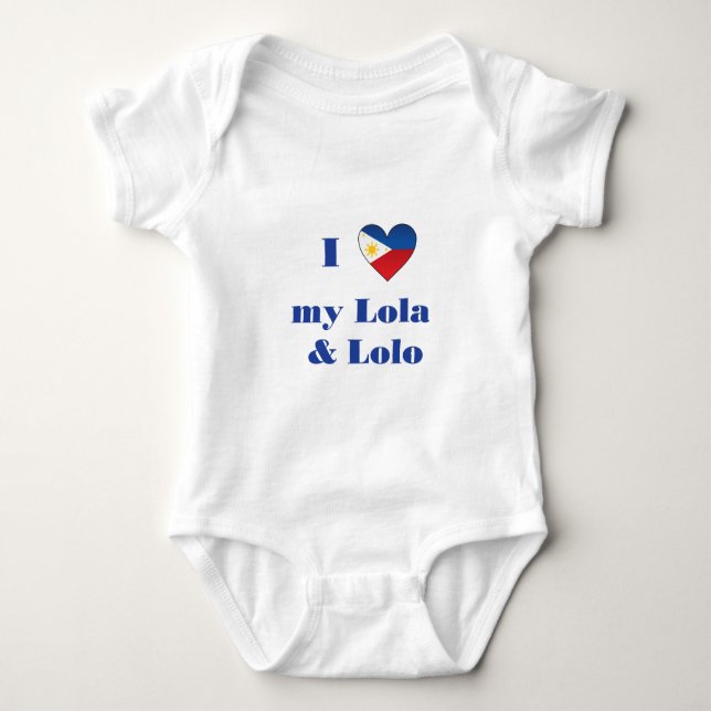 Body Para Bebê Eu amo meus Lola e Lolo1 (Frente)