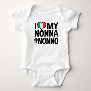 Body Para Bebê Eu amo meus Nonna e Nonno