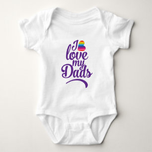Body Para Bebê Eu amo meus Pais - Orgulho de Dia de os pais LGBTQ