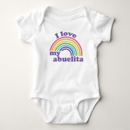 Body Para Bebê Eu Amo Minha Abuelita - Cute Rainbow