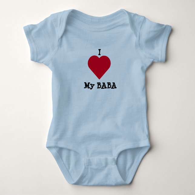 Body Para Bebê Eu Amo Minha Baba (Frente)