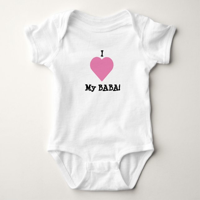 Body Para Bebê Eu Amo Minha Baba (Frente)