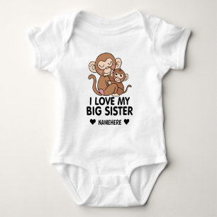 Body Para Bebê Eu Amo Minha Irmã Mais Velha