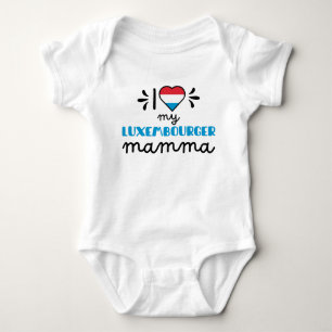 Body Para Bebê Eu amo minha mãe luxemburguesa e fofa