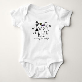 Body Para Bebê Eu amo minha mamãe e papai