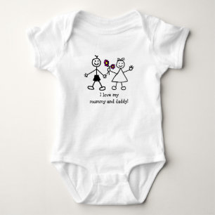 Body Para Bebê Eu amo minha mamãe e papai