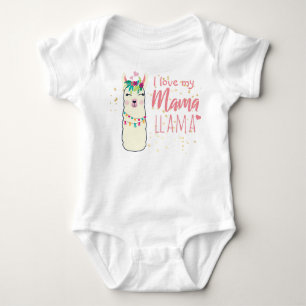 Body Para Bebê Eu Amo Minha Mamãe Lhama Meninas Lindas Chuva Rosa