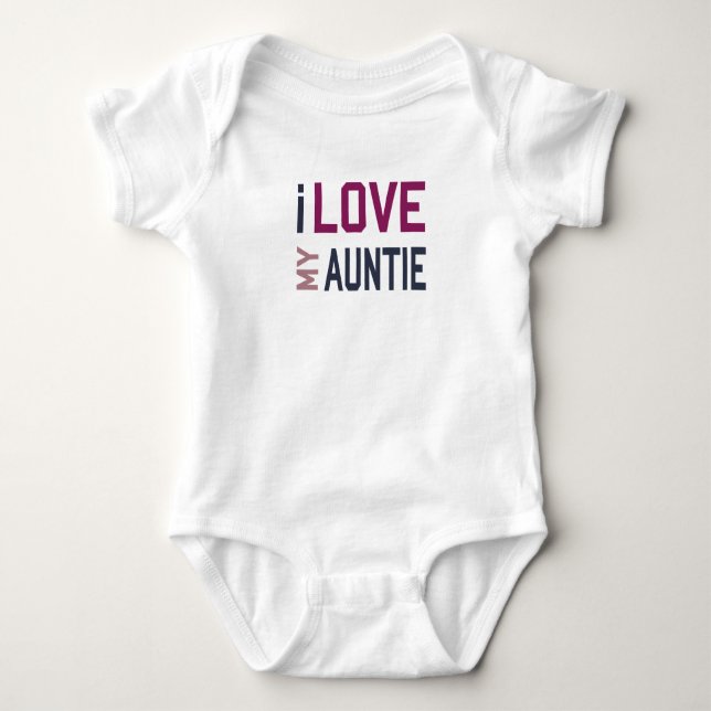 Body Para Bebê Eu Amo Minha Tia (Frente)