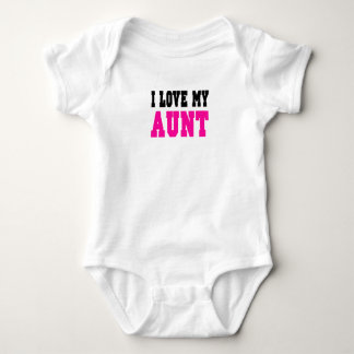 Body Para Bebê Eu Amo Minha Tia (rosa)