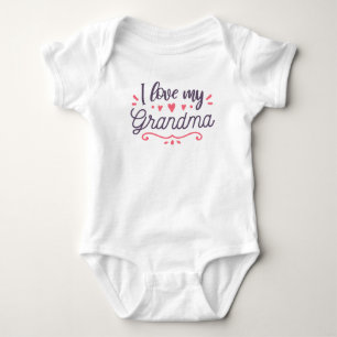 Body Para Bebê Eu Amo Minha Vovó Um Novo Presente De Vestimento D