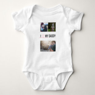 BODY PARA BEBÊ EU AMO MINHAS ROUPAS DE BEBÊ PAI FOTO PERSONALIZAD