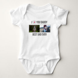 BODY PARA BEBÊ EU AMO MINHAS ROUPAS DE BEBÊ PAI FOTO PERSONALIZAD