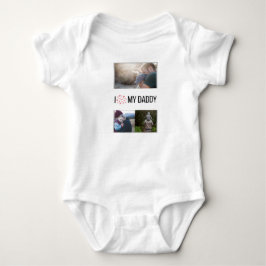 BODY PARA BEBÊ EU AMO MINHAS ROUPAS DE BEBÊ PAI FOTO PERSONALIZAD