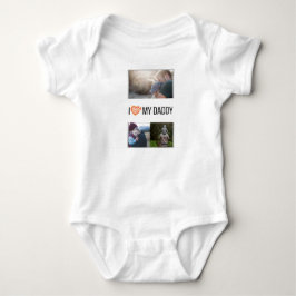 BODY PARA BEBÊ EU AMO MINHAS ROUPAS DE BEBÊ PAI FOTO PERSONALIZAD