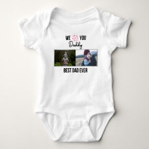 BODY PARA BEBÊ EU AMO MINHAS ROUPAS DE BEBÊ PAI FOTO PERSONALIZAD