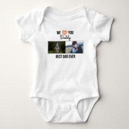 BODY PARA BEBÊ EU AMO MINHAS ROUPAS DE BEBÊ PAI FOTO PERSONALIZAD