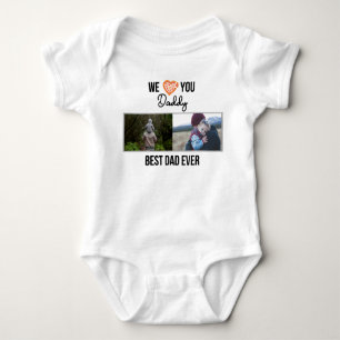 BODY PARA BEBÊ EU AMO MINHAS ROUPAS DE BEBÊ PAI FOTO PERSONALIZAD