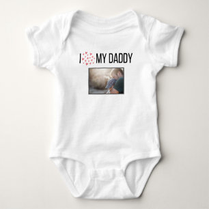 BODY PARA BEBÊ EU AMO MINHAS ROUPAS DE BEBÊ PAI FOTO PERSONALIZAD