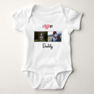 BODY PARA BEBÊ EU AMO MINHAS ROUPAS DE BEBÊ PAI FOTO PERSONALIZAD