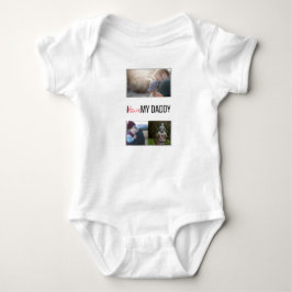 BODY PARA BEBÊ EU AMO MINHAS ROUPAS DE BEBÊ PAI FOTO PERSONALIZAD