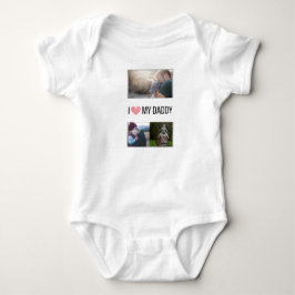BODY PARA BEBÊ EU AMO MINHAS ROUPAS DE BEBÊ PAI FOTO PERSONALIZAD