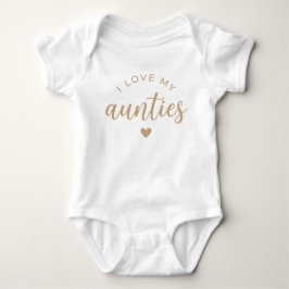 Body Para Bebê Eu Amo Minhas Tias Lindas