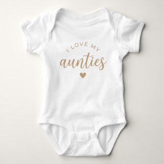 Body Para Bebê Eu Amo Minhas Tias Lindas