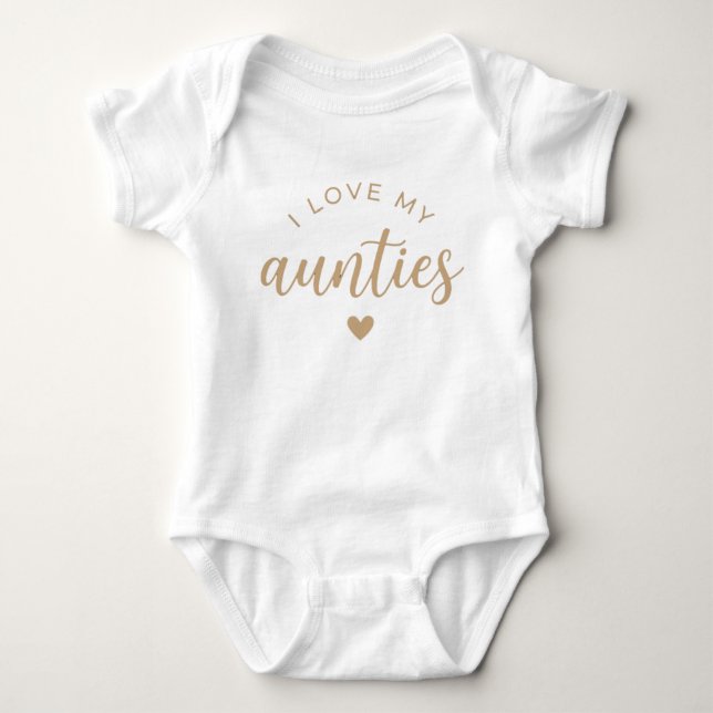 Body Para Bebê Eu Amo Minhas Tias Lindas (Frente)