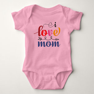 Body Para Bebê Eu Amo MoM