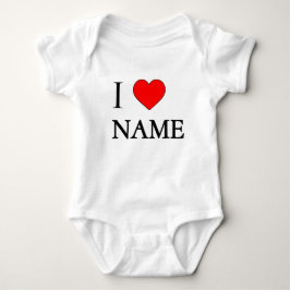 Body Para Bebê Eu amo nome (personalizável)