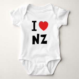 Body Para Bebê Eu amo Nova Zelândia