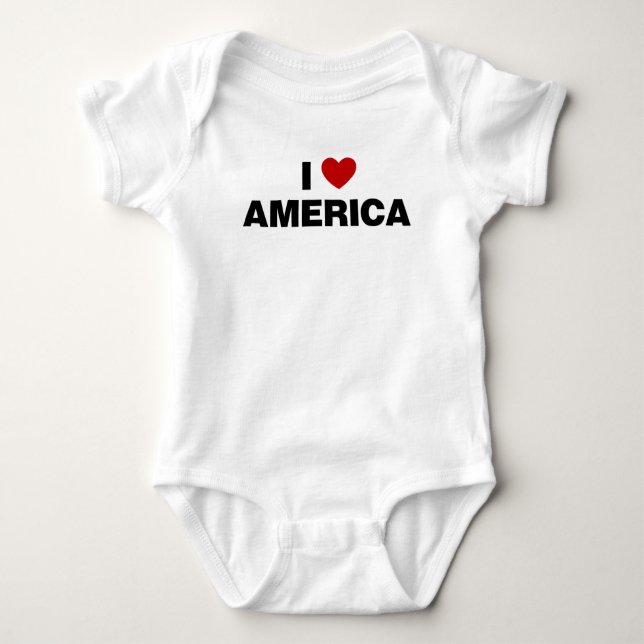 Body Para Bebê Eu Amo O Bebê Americano (Frente)