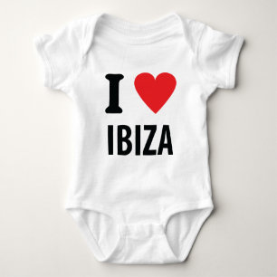 Body Para Bebê Eu amo o ícone de Ibiza