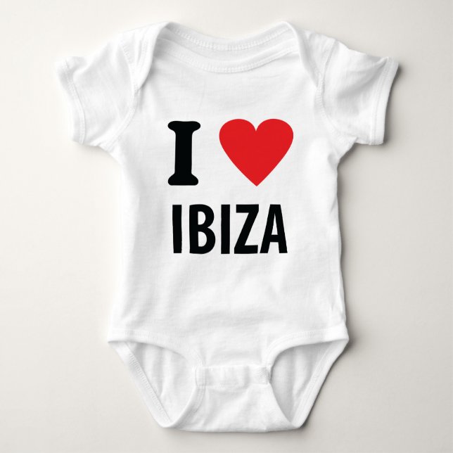 Body Para Bebê Eu amo o ícone de Ibiza (Frente)