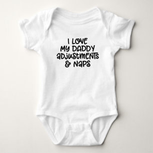 Body Para Bebê Eu amo os ajustes e sonecas do meu papai, quiroprá