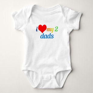 Body Para Bebê Eu Amo Os Meus Dois Pais