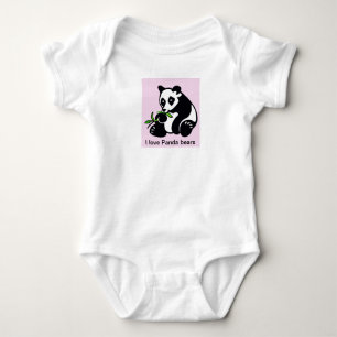 Body Para Bebê Eu amo PANDA BEARS - Vida selvagem - Natureza - an