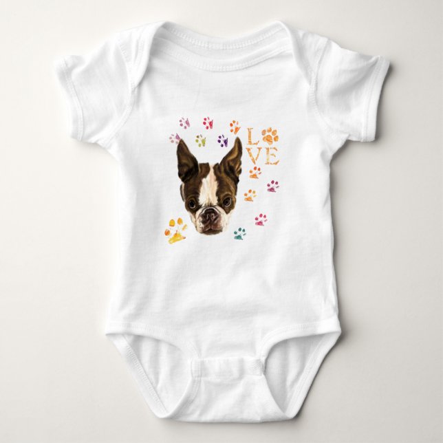 Body Para Bebê Eu Amo Pet Dog Baby Bodcasse (Frente)