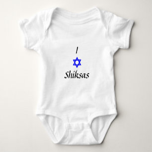 Body Para Bebê Eu amo Shiksas